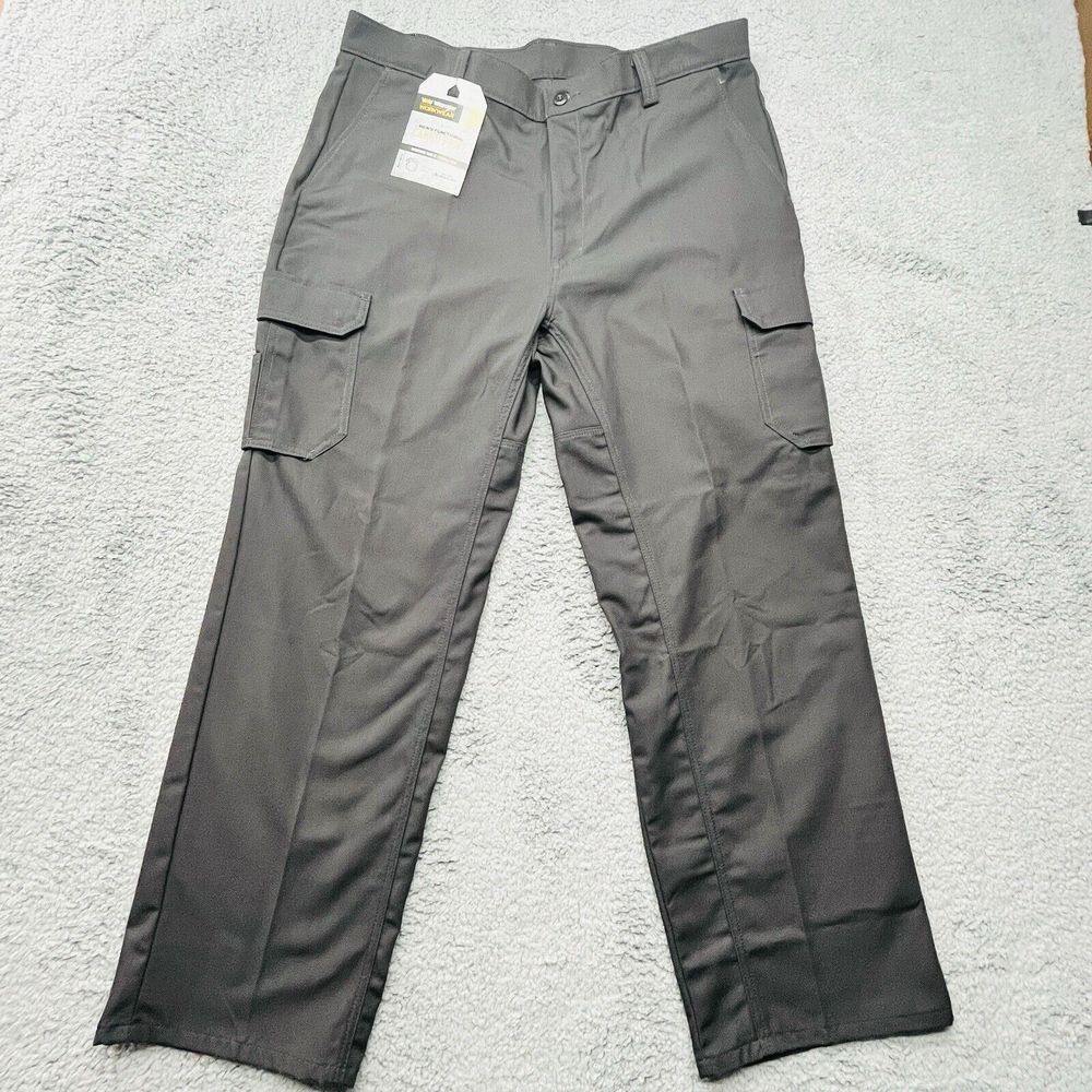 Wrangler Workwear Cargo Pants Mens Size 40x32‎ Dark Gray NEW NWT